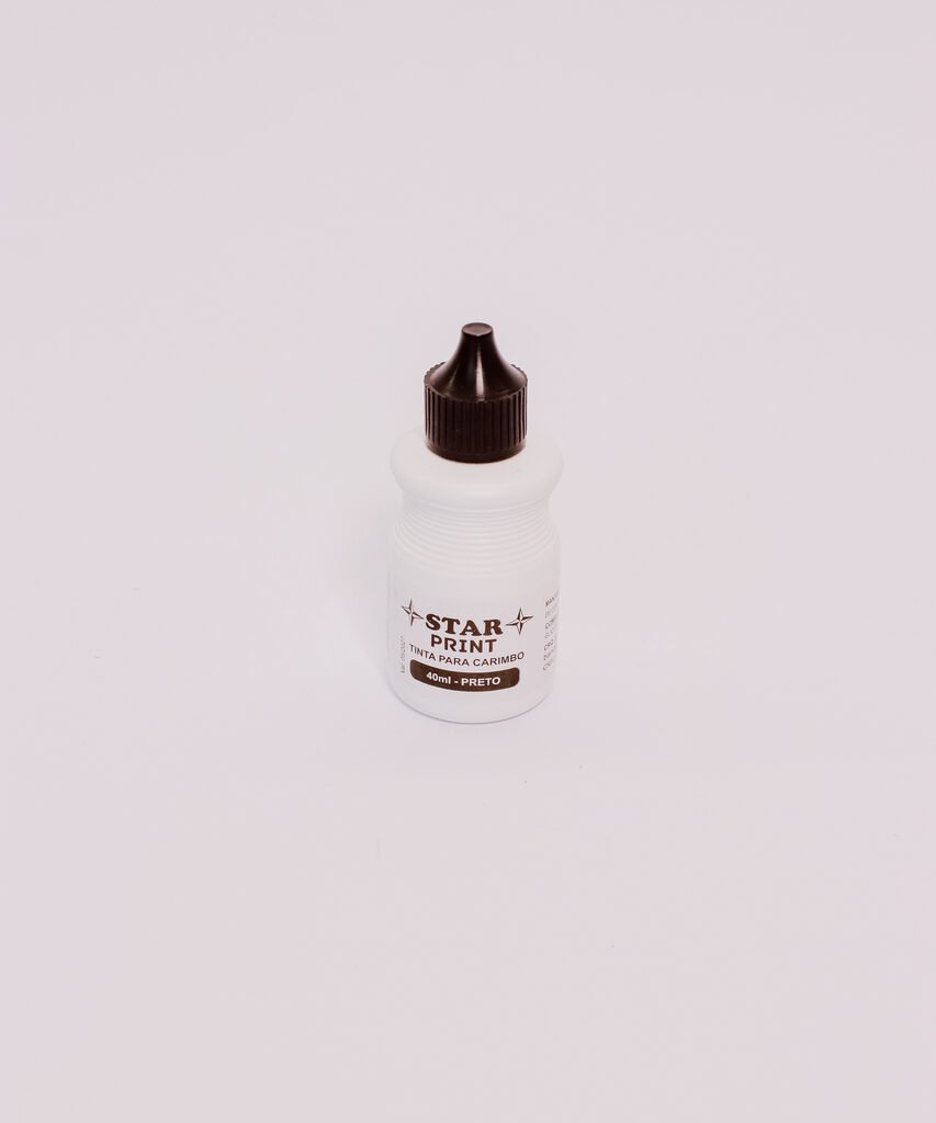 Kit - Almofada preta + Tinta para Papel