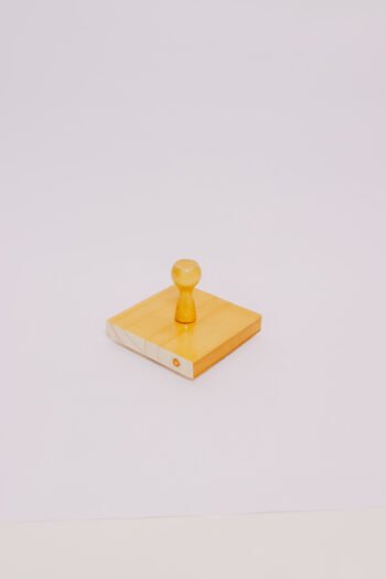 Kit Carimbo - Madeira 9,5x9,5cm + Almofada